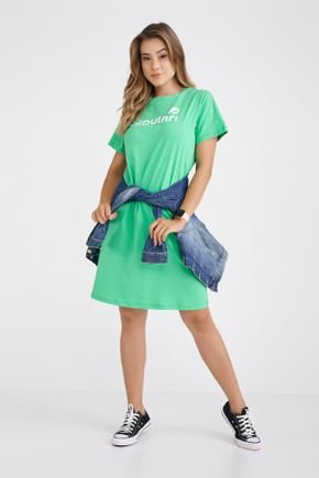 vestido manga curta estilo camiseta de malha de algodao na cor verde epulari 3