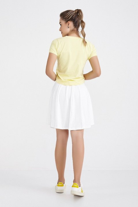 shorts saia branco com pregas modelo gode modelo tenista para jogar tenis epulari 10