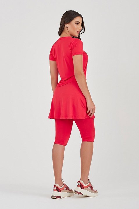 saia corsario moda fitness modesta vermelha poliamida com protecao uv50 epulari 6