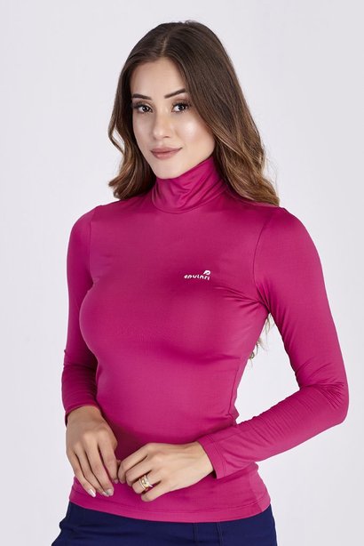camisa termica feminina manga longa na cor rosa com protecao solar uv50 epulari 3