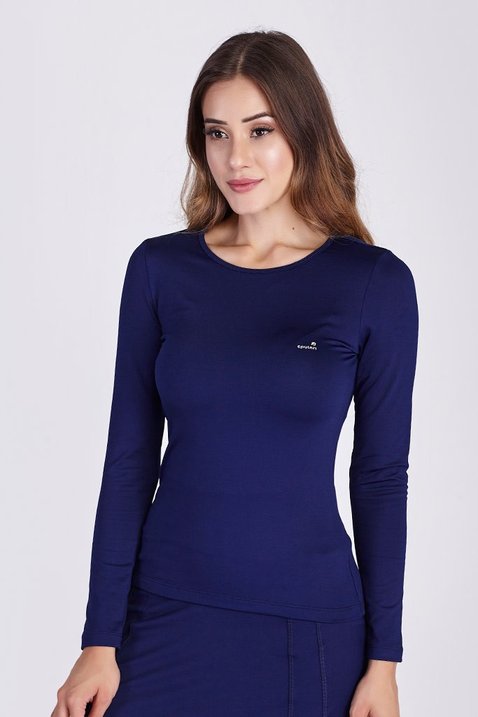 camisa termica feminina azul marinho com protecao solar uv50 epulari 2