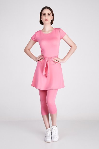 saia corsario rosa claro em poliester moda fitness evangelica modesta epulari 2