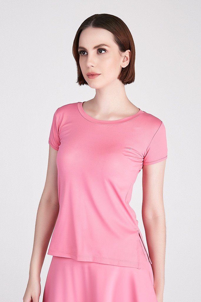 T-shirt De Academia Rosa Claro Poliamida DryFit Proteção Solar Epulari
