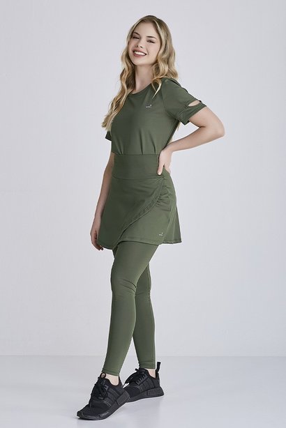 saia calca comprida verde militar para mulheres de ate 1 60 de altura em poliamida epulari 2